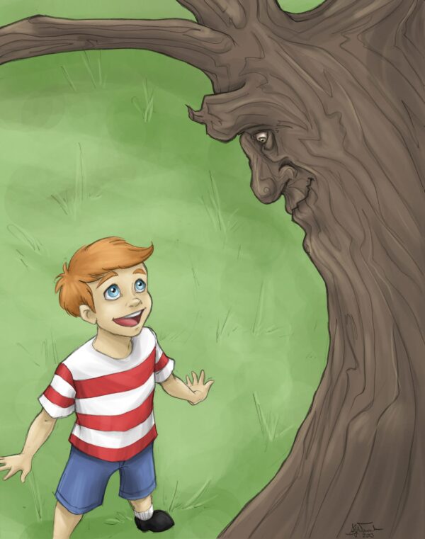 The Boy & His Tree by artist Samantha Nowak The Treebook Project